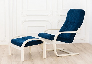 Кресла Синее кресло с пуфом - купить в интернет-магазине GreenTree